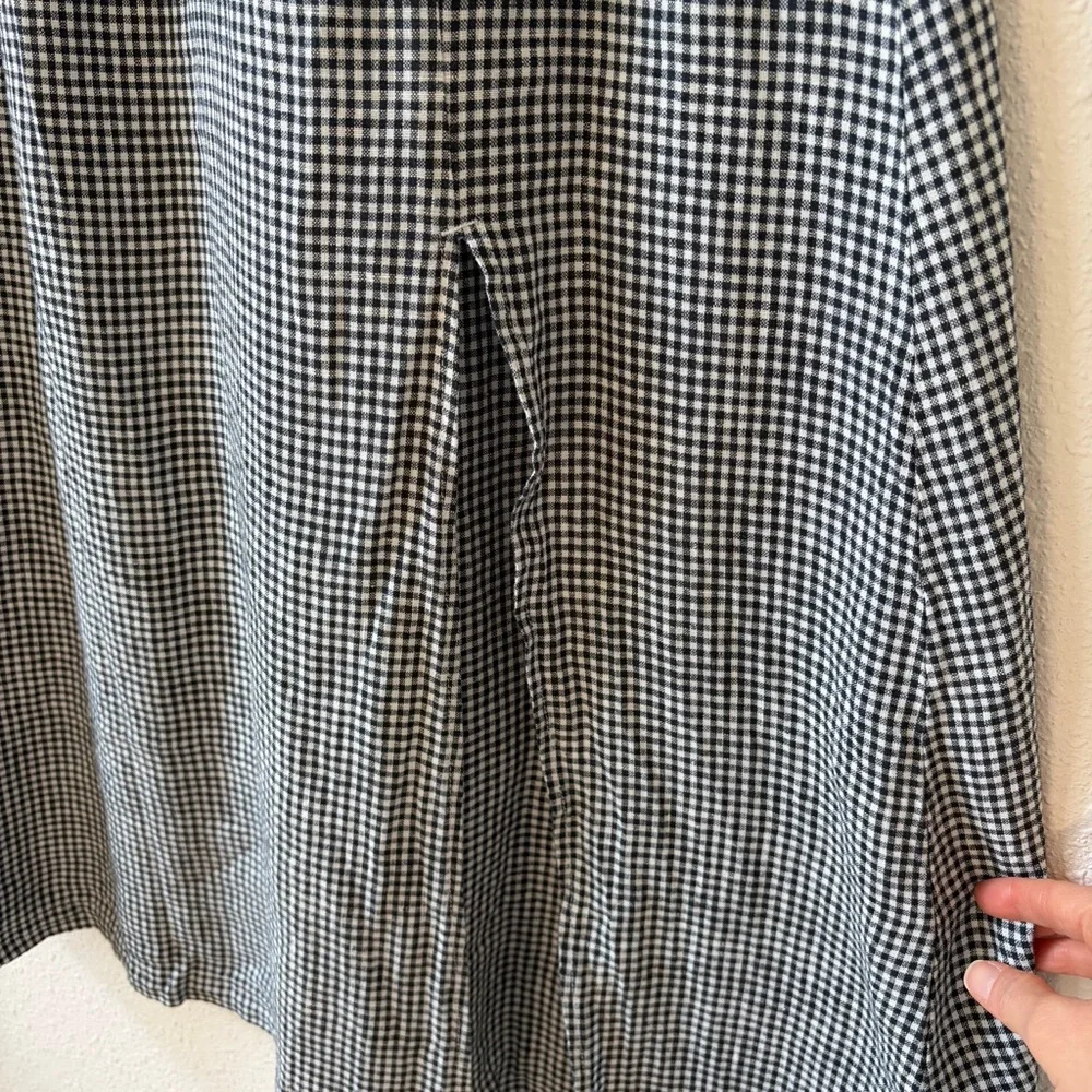 Quince 100% European Linen Maxi Skirt Classic Mini Gingham Size Small Coastal - Picture 3 of 8